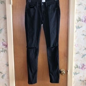 Black knee rip jeans size 3
